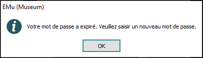 Mot de passe expiré